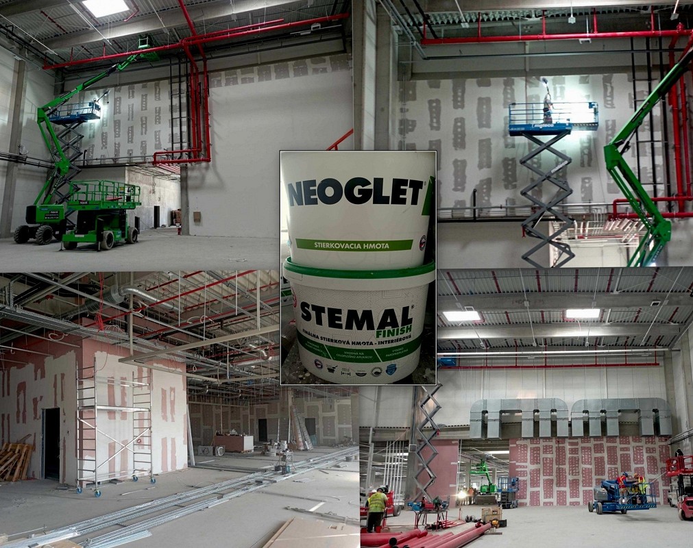2023 – Schneider Electric, Dunavecse – ipari csarnok és irodák glettelése, festése